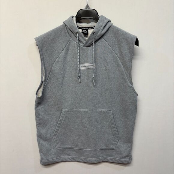 Under Armour Men Heavyweight Terry Sleeveless Hoodie Top Size Large 2024 D035 28 - Picture 1 of 16